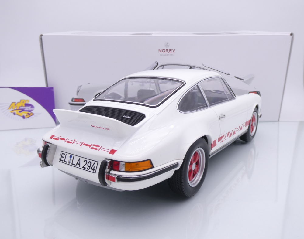 Norev 127514 # Porsche 911 Carrera RS 2.7 Coupe Baujahr 1972 " weiß-rot " 1:12