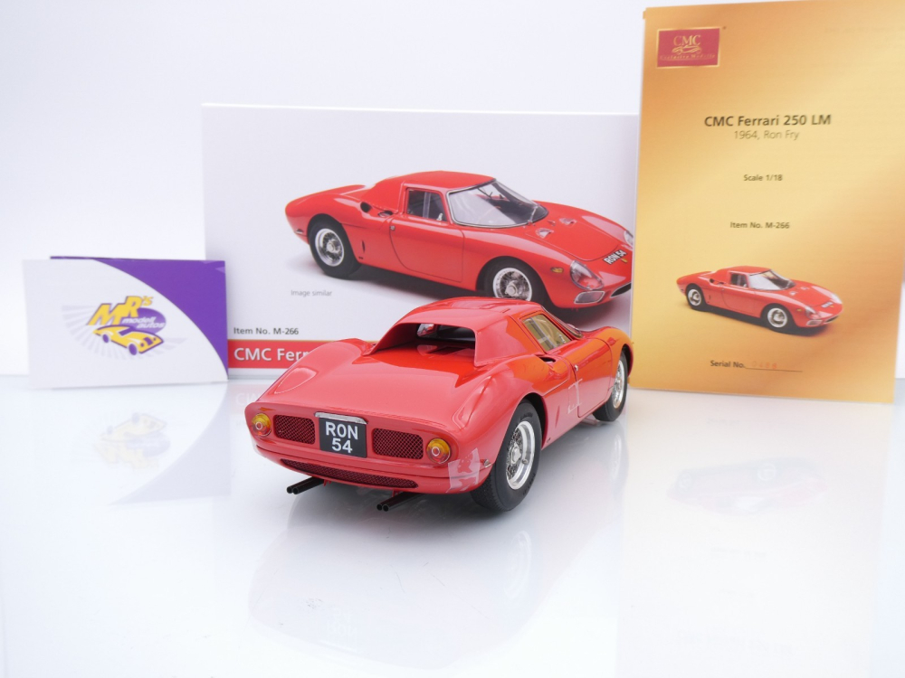 CMC M-266 # Ferrari 250 LM Sportwagen Baujahr 1964 Ferrarirot " Ron Fry " 1:18