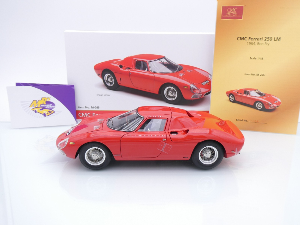 CMC M-266 # Ferrari 250 LM Sportwagen Baujahr 1964 Ferrarirot " Ron Fry " 1:18