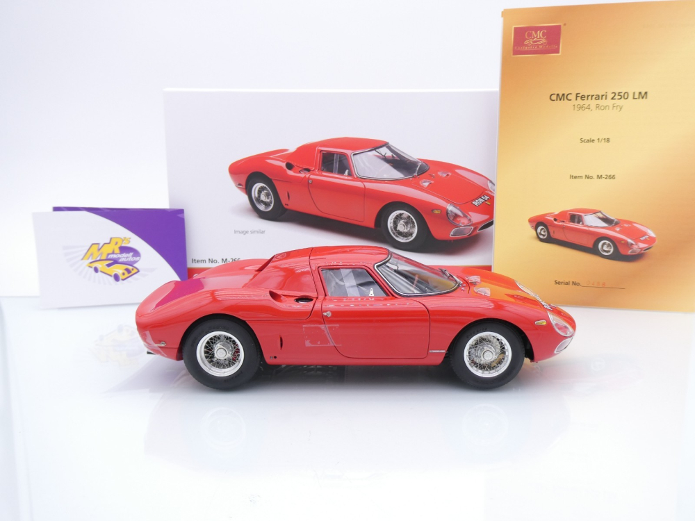 CMC M-266 # Ferrari 250 LM Sportwagen Baujahr 1964 Ferrarirot " Ron Fry " 1:18