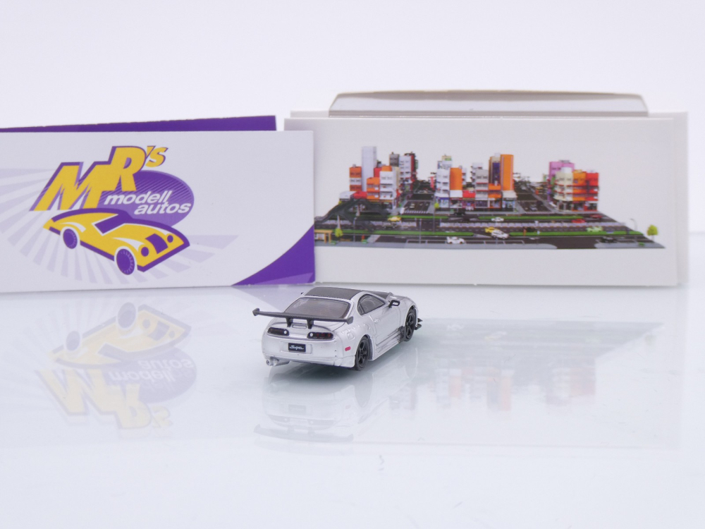Micro City / Herpa 87MC000017 # Toyota Supra Baujahr 1993-2002 " silber-schwarz " 1:87