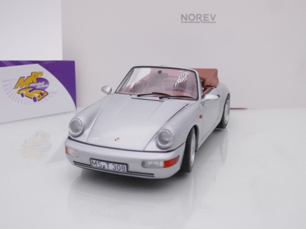 Porsche 911 Carrera 2 Cabriolet 1990 Norev 1/18 - Argent - Neuf (prévente)