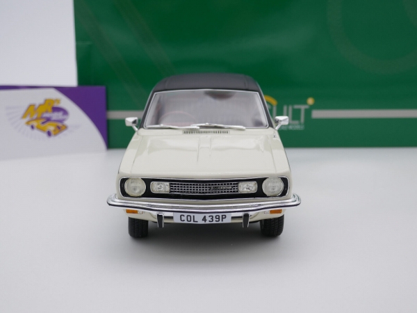 Cult CML157-3 # Morris Marina HL Saloon Baujahr 1977-1979 " weiß - schwarz " 1:18