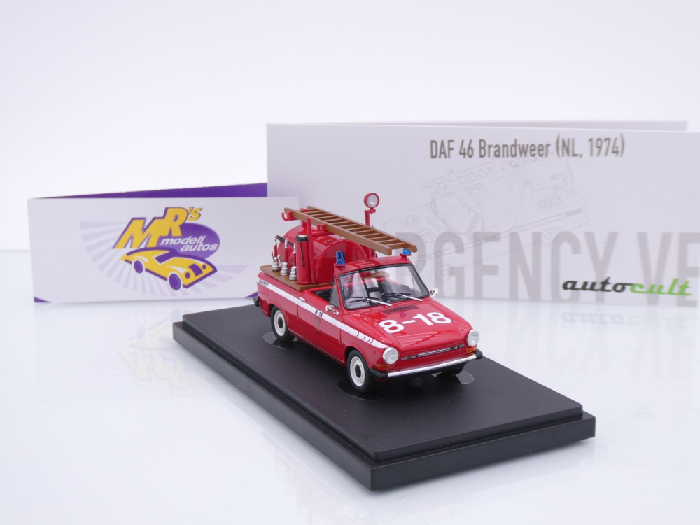 Autocult 12020 # DAF 46 Brandweer Engine Baujahr 1974 " Feuerwehr " 1:43