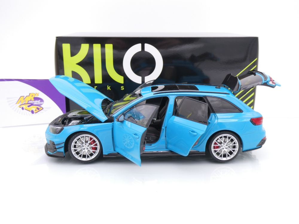 Kilo Works KLW002303 # Audi RS4 Avant Baujahr 2024 " hellblaumetallic " 1:18