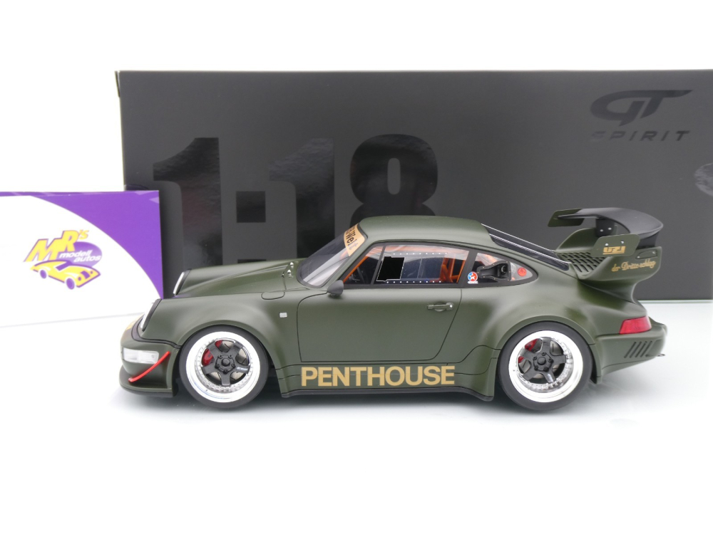 GT Spirit GT559 # Porsche 911 964 RWB Rauh Welt 2025 " Penthouse Kakigrün " 1:18