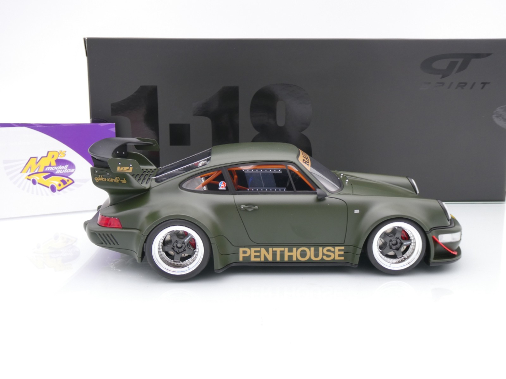 GT Spirit GT559 # Porsche 911 964 RWB Rauh Welt 2025 " Penthouse Kakigrün " 1:18