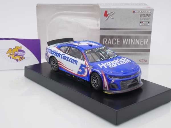 Lionel Racing WX52223HENKLB # Chevrolet Camaro ZL1 NASCAR 2022 " Kyle Larson - Hendrickcars.com Auto Club (Fontana) Race Winner " 1:24