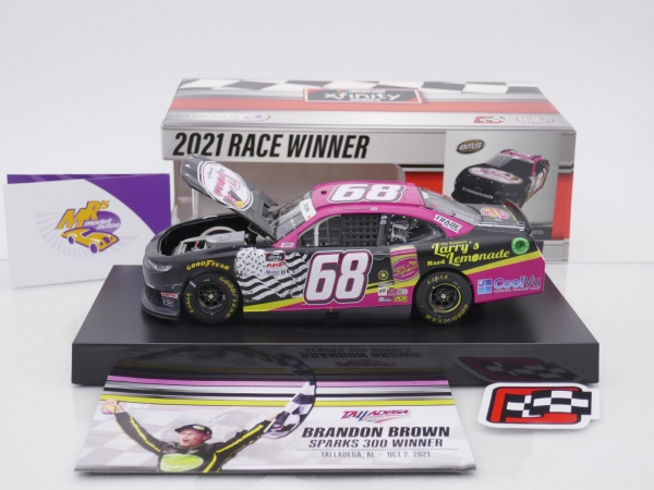 Lionel Racing W682123LHLBBJ # Chevrolet Camaro NASCAR Xfinity 2021 " Brandon Brown - Larry's Hard Lemonade Talladega Fall Race Winner " 1:24