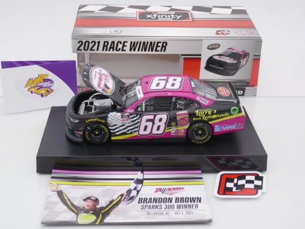 Lionel Racing W682123LHLBBJ # Chevrolet Camaro NASCAR Xfinity 2021 " Brandon Brown - Larry's Hard Lemonade Talladega Fall Race Winner " 1:24