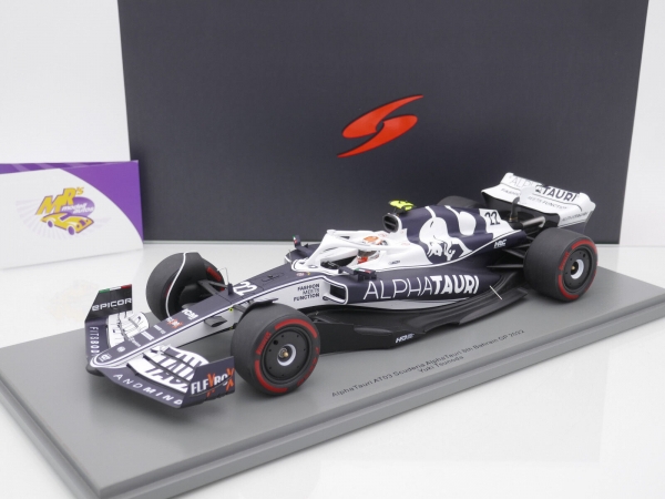 Spark 18S757 # Alpha Tauri AT03 Nr.22 F1 8th Bahrain GP 2022 " Yuki Tsunoda " 1:18