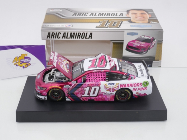 Lionel Racing C102123SMWAACL # Ford Mustang NASCAR 2021 " Aric Almirola - Ford Warriors in Pink / Smithfield " 1:24 Color Chrome Edition