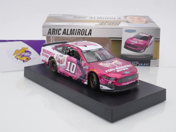 Lionel Racing C102123SMWAACL # Ford Mustang NASCAR 2021 " Aric Almirola - Ford Warriors in Pink / Smithfield " 1:24 Color Chrome Edition