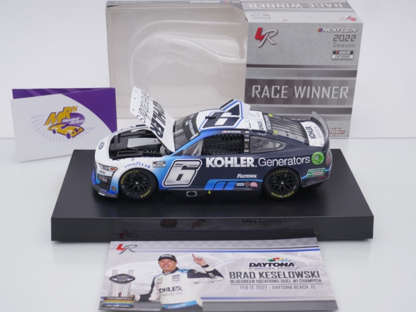 Lionel Racing WX62223KOLBWBD # Ford Mustang NASCAR 2022 " Brad Keselowski - Kohler Generators Daytona Duel #1 Race Winner " 1:24