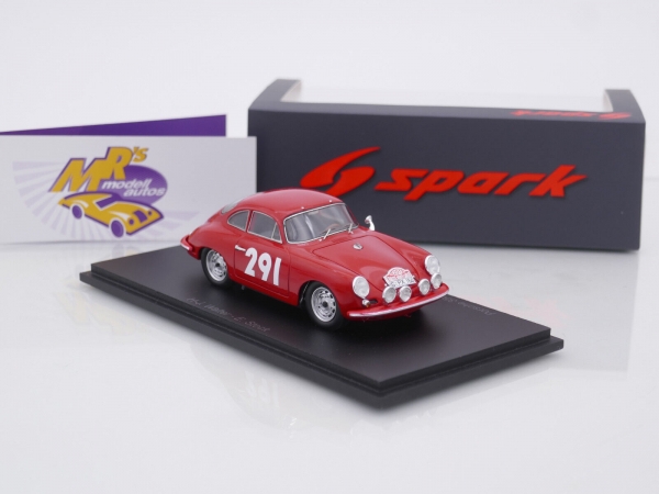 Spark S6143 # Porsche 356B T6 Carrera 2 GT Nr.291 Rallye Monta Carlo 1963 " H-J. Walter - E. Stock " 1:43