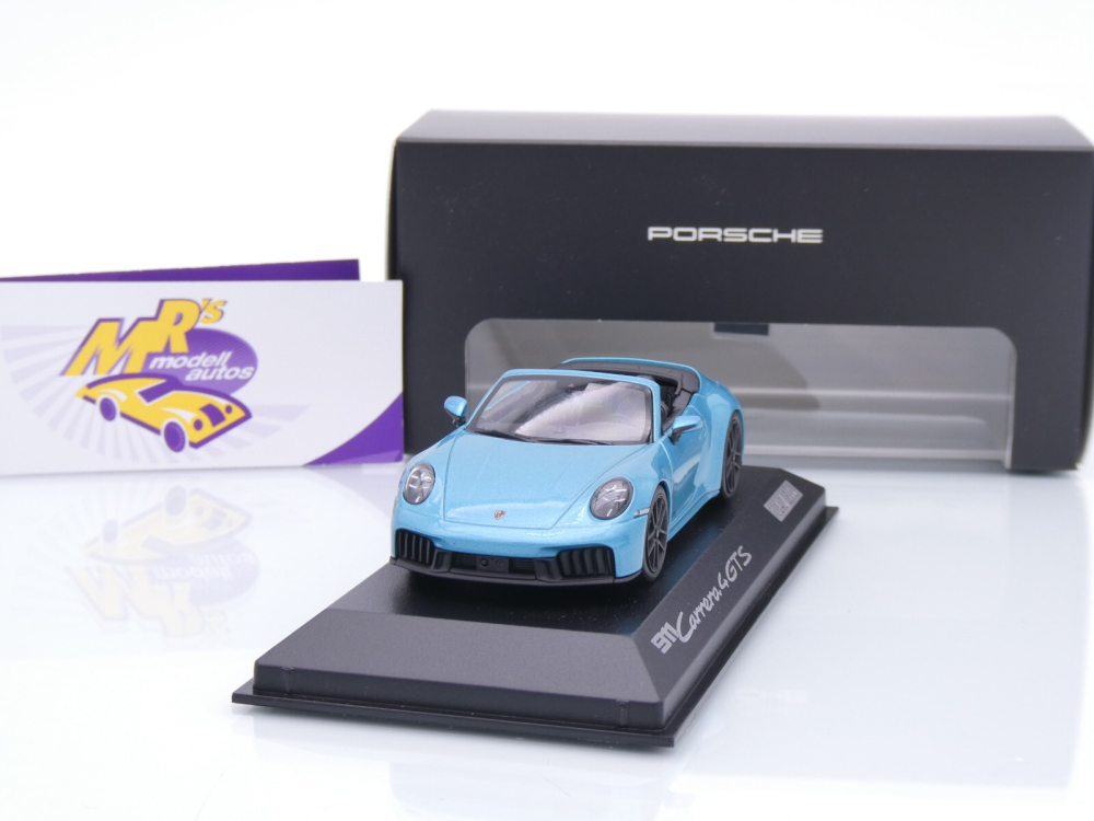 Minichamps WAP0200310SCPE # Porsche 911 (992 II) Carrera 4 GTS Cabrio Baujahr 2024 " ipanemablaumetallic " 1:43