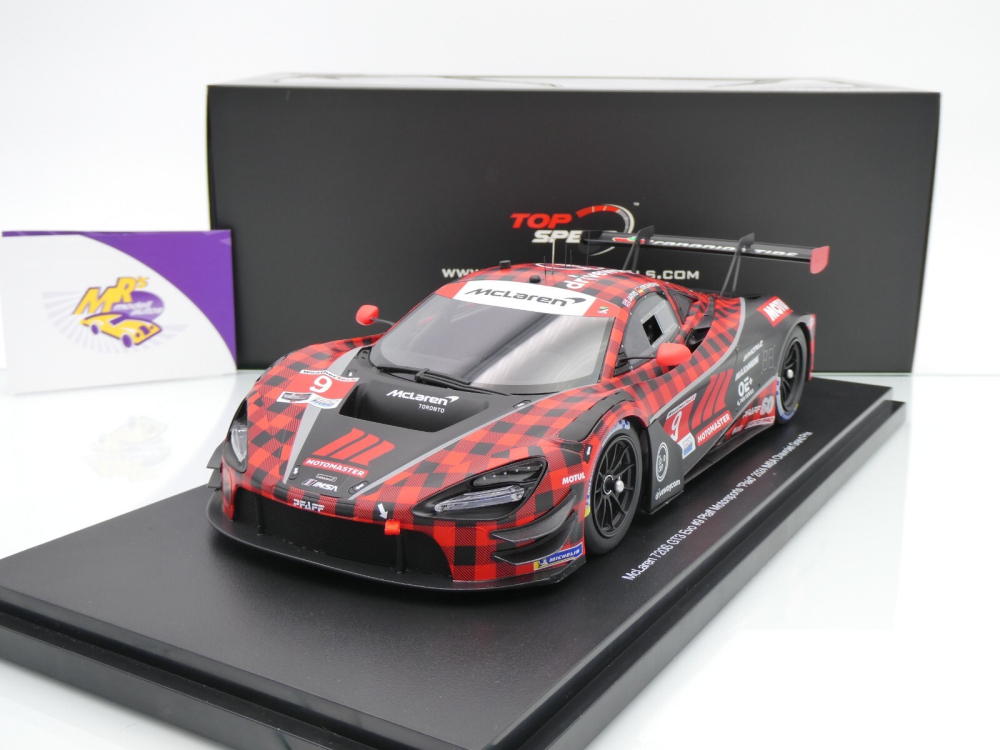 Top Speed TS0601 # McLaren 720S GT3 Evo #9 IMSA Mosport 2024 " Pfaff Motorsports " 1:18