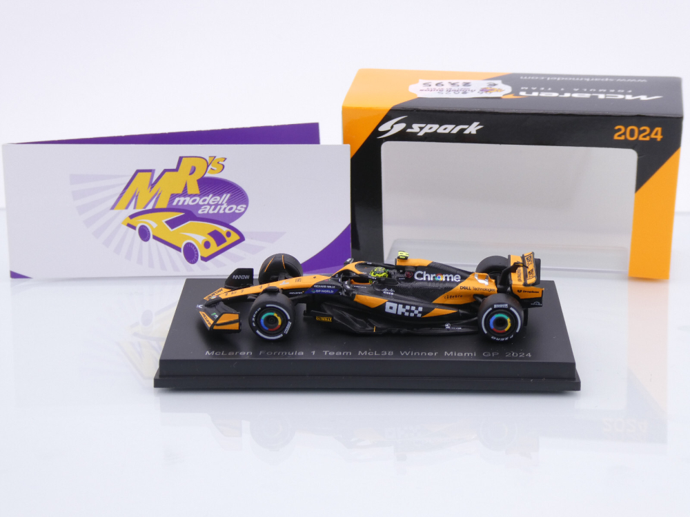 Sparky Y374 # McLaren MCL38 F1 #4 Winner Miami GP 2024 " Lando Norris " 1:64