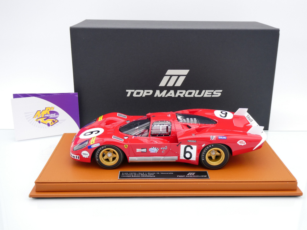 Top Marques TOP135B # Ferrari 512S Long Tail #6 24h Le Mans 1970 " SEFAC " 1:18