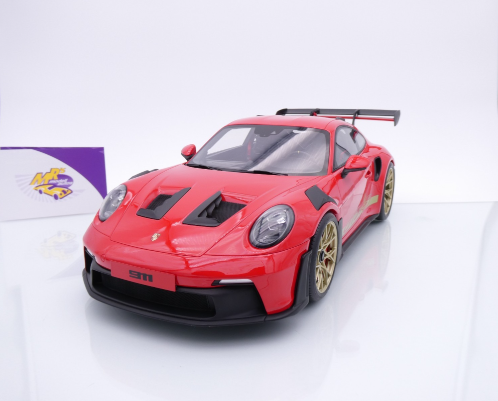 GT Spirit GT939 # Porsche 911 (992) GT3 RS Baujahr 2021 " Guards Red Gold " 1:12