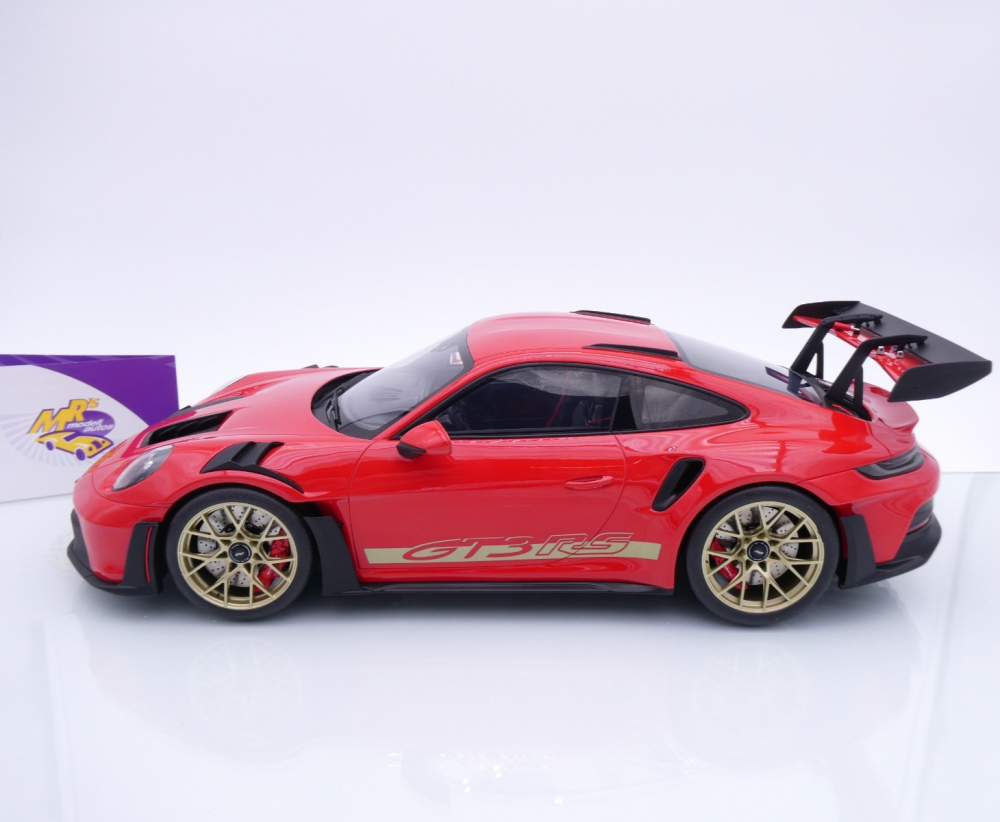 GT Spirit GT939 # Porsche 911 (992) GT3 RS Baujahr 2021 " Guards Red Gold " 1:12