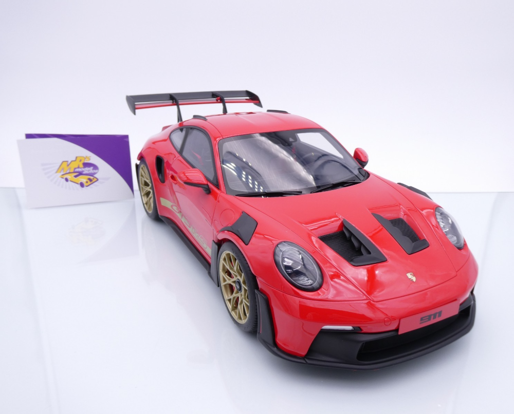 GT Spirit GT939 # Porsche 911 (992) GT3 RS Baujahr 2021 " Guards Red Gold " 1:12