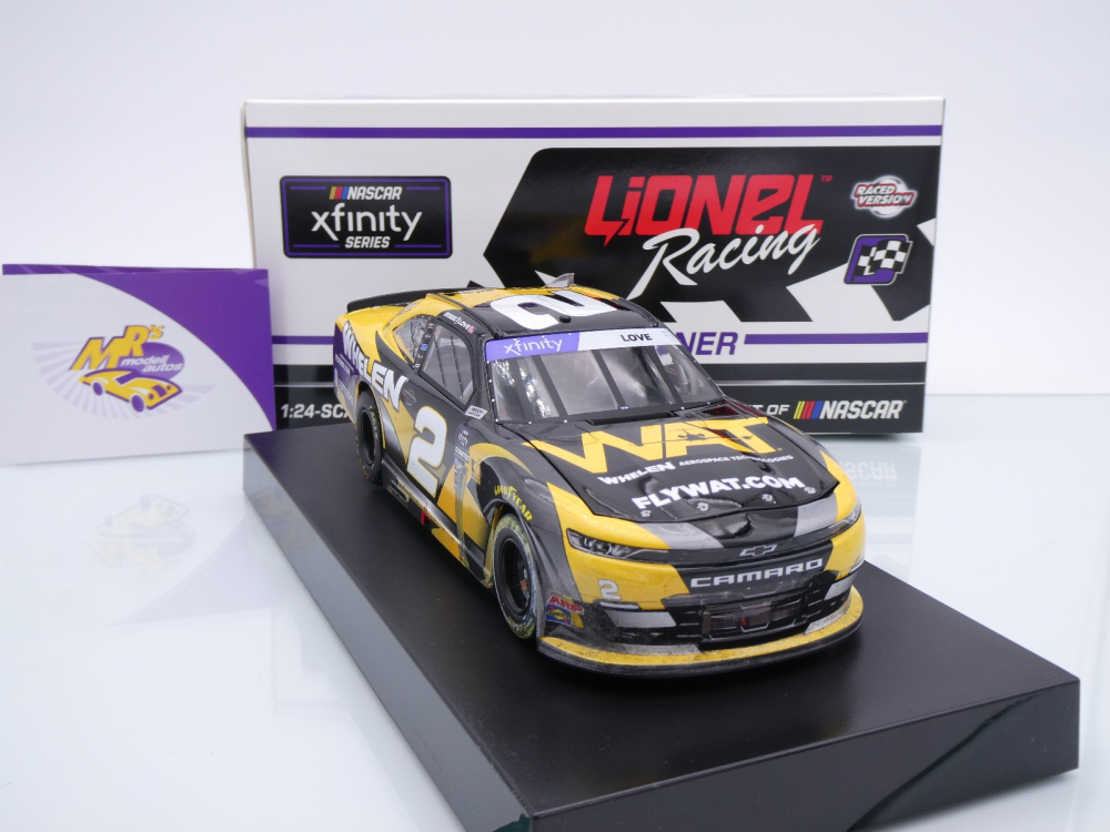 Lionel Racing WX22423WATJZJ # Chevrolet Camaro NASCAR Xfinity 2024 " Jesse Love - FlyWAT Talladega Race Winner " 1:24