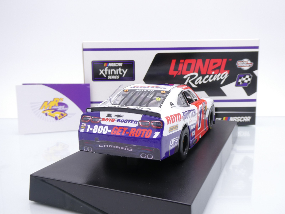 Lionel Racing WX12423RTRSMI # Chevrolet Camaro NASCAR Xfinity 2024 " Sam Mayer - Roto-Rooter Plumbing Iowa Race Winner " 1:24