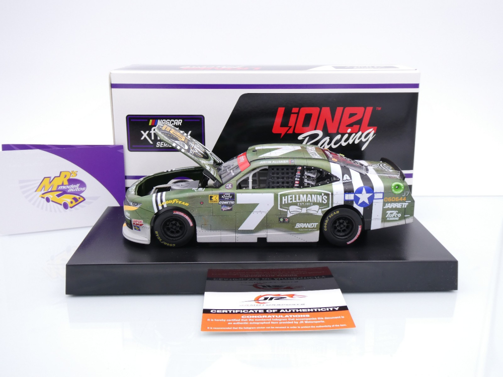 Lionel Racing NX72423SALAGAUT # Chevrolet Camaro NASCAR Xfinity 2024 " Justin Allgaier - Hellmanns's RCPT Salutes / Patriotic " mit Autogramm 1:24