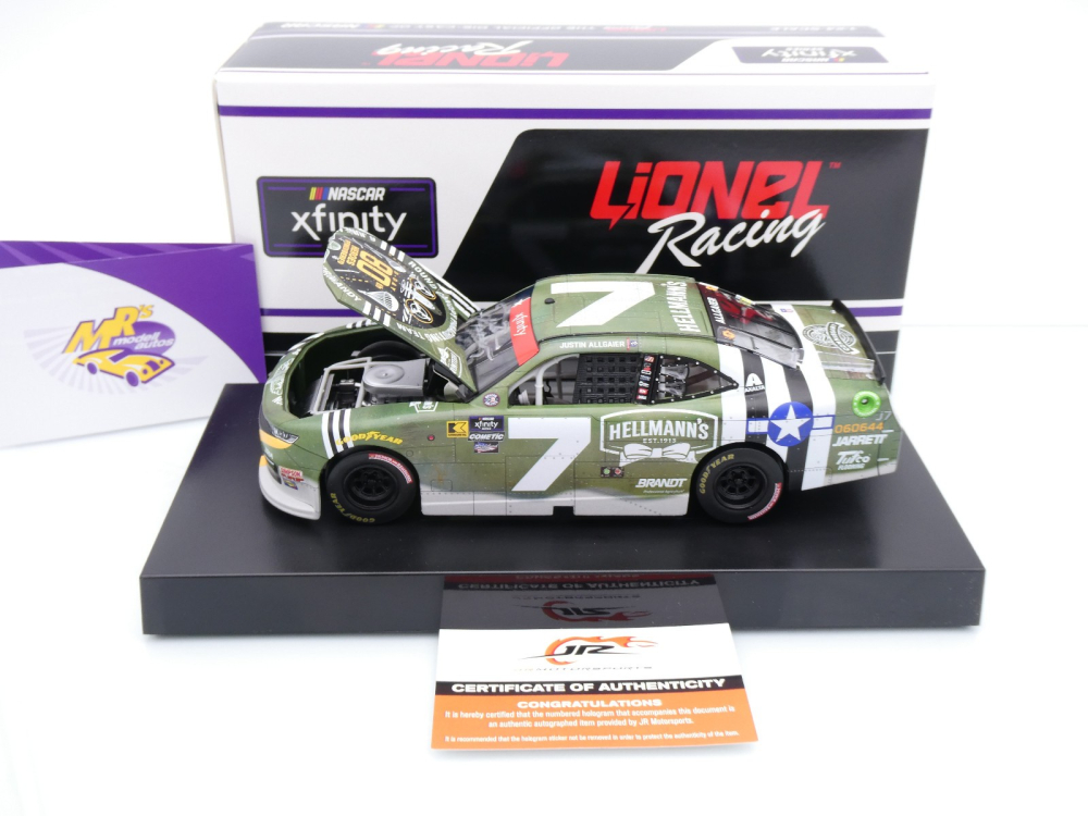 Lionel Racing NX72423SALAGAUT # Chevrolet Camaro NASCAR Xfinity 2024 " Justin Allgaier - Hellmanns's RCPT Salutes / Patriotic " mit Autogramm 1:24