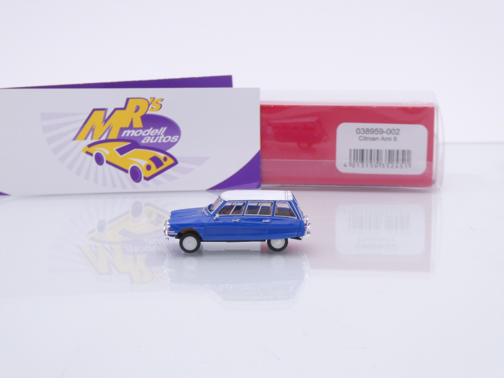 Herpa 038959-002 # Citroen Ami 6 Break Kombi " dunkelblau-weiß " 1:87