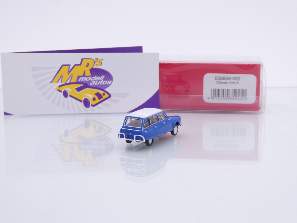 Herpa 038959-002 # Citroen Ami 6 Break Kombi " dunkelblau-weiß " 1:87