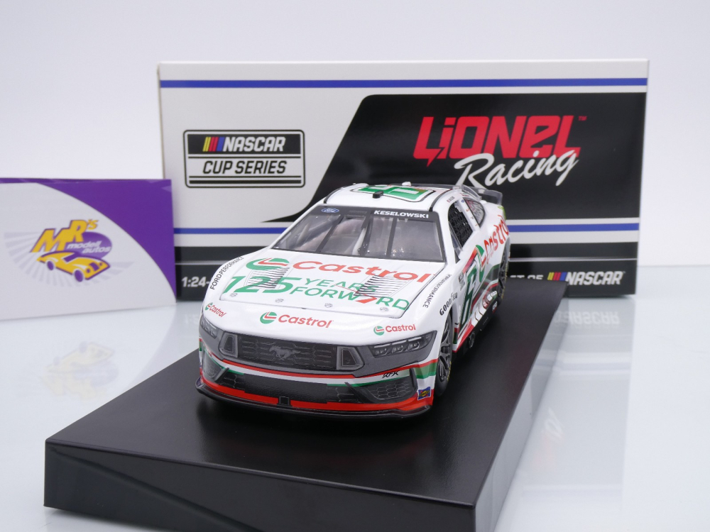 Lionel Racing CX62423CAFBW # Ford Mustang Dark Horse NASCAR 2024 " Brad Keselowski - Castrol 125 Years Moving Forward " Chrom Startnummer " " 1:24