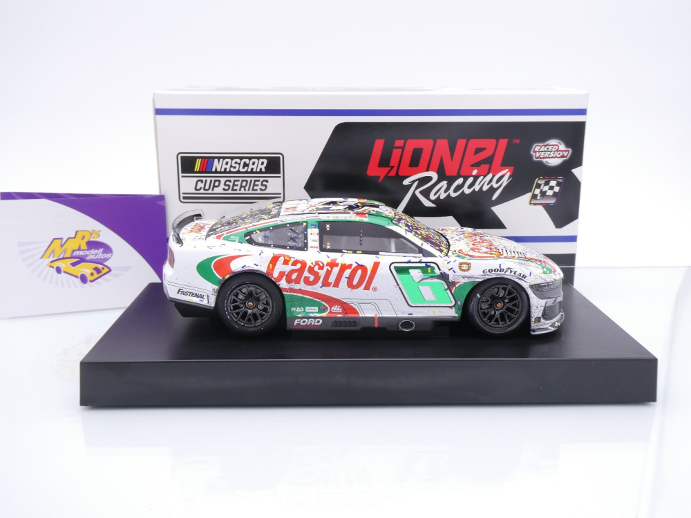 Lionel Racing WX62423CATBWL # Ford Mustang Dark Horse NASCAR 2024 " Brad Keselowski - Castrol Throwback Darlington Race Winner " Chrom Startnummer " " 1:24