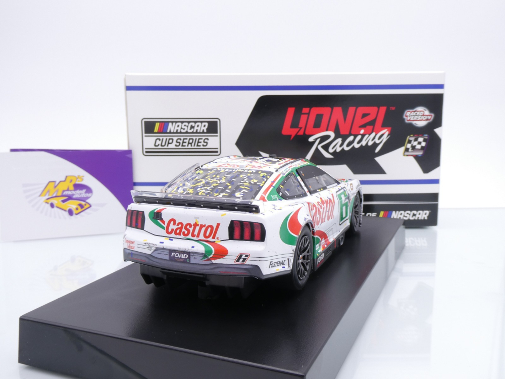 Lionel Racing WX62423CATBWL # Ford Mustang Dark Horse NASCAR 2024 " Brad Keselowski - Castrol Throwback Darlington Race Winner " Chrom Startnummer " " 1:24