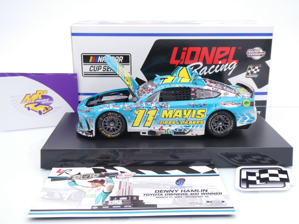 Lionel Racing W112423MAVDHK # Toyota Camry NASCAR 2024 " Denny Hamlin - Mavis Tires & Brakes Richomnd Race Winner " 1:24