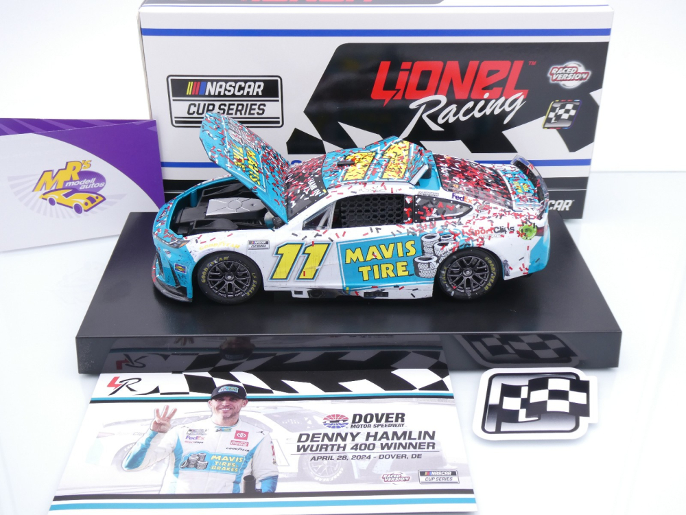Lionel Racing W112423MAVDHN # Toyota Camry NASCAR 2024 " Denny Hamlin - Mavis Tire Dover Race Winner " 1:24