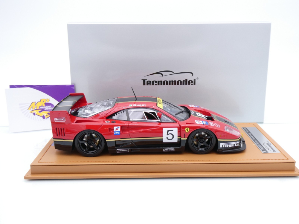Ferrari F40 LM N°5 - 1:18 Tecnomodel - Version Rendering 1996 - Avec Vitrine