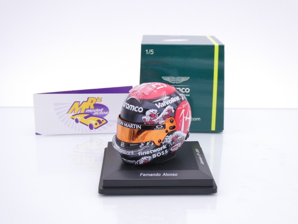 Spark 5HF178 # Helm Formel 1 Aston Martin " Fernando Alonso - Japan 2024 " 1:5