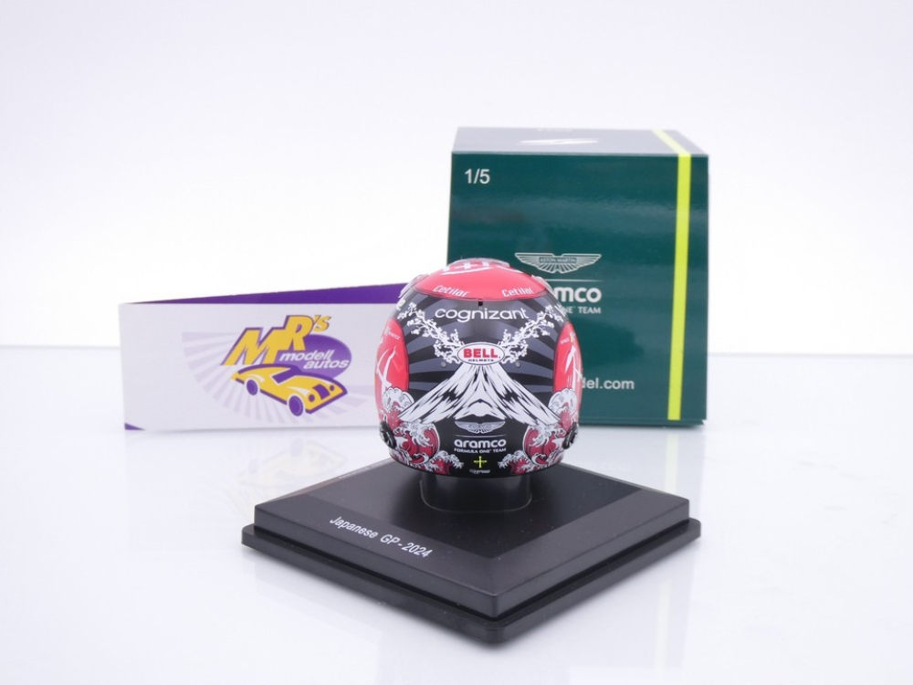 Spark 5HF178 # Helm Formel 1 Aston Martin " Fernando Alonso - Japan 2024 " 1:5