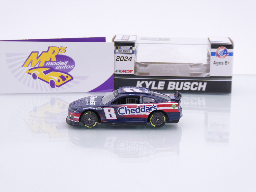 Lionel Racing CX82465SALKB # Chevrolet Camaro ZL1 NASCAR 2024 " Kyle Busch - Cheddar's Scratch Kitchen Salutes / Patriotic " 1:64