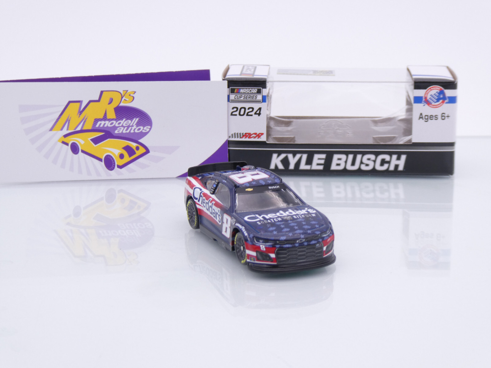 Lionel Racing CX82465SALKB # Chevrolet Camaro ZL1 NASCAR 2024 " Kyle Busch - Cheddar's Scratch Kitchen Salutes / Patriotic " 1:64