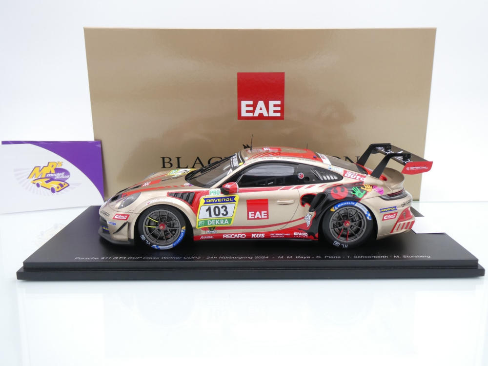 Spark 25EAEMMK1881 # Porsche Porsche 911 GT3 Cup Class " Team Black Falcon " 1:18