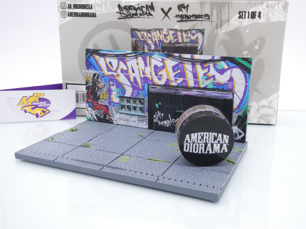 American Diorama AD-2424 # Diorama " Street Art LA Graffiti " + Streumataterial 1:64