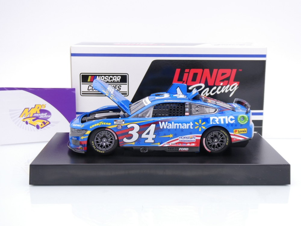 Lionel Racing C342423SALMM # Ford Mustang NASCAR 2024 " Michael McDowell - Walmart + RTIC Coolers Salutes " 1:24