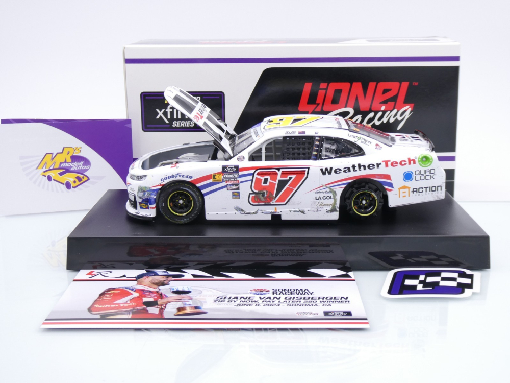 Lionel Racing W972423WRTSVR # Chevrolet Camaro NASCAR Xfinity 2024 " Shane van Gisbergen - WeatherTech Sonoma Win " 1:24
