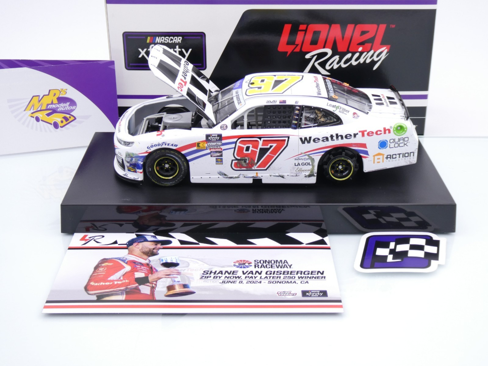 Lionel Racing W972423WRTSVR # Chevrolet Camaro NASCAR Xfinity 2024 " Shane van Gisbergen - WeatherTech Sonoma Win " 1:24