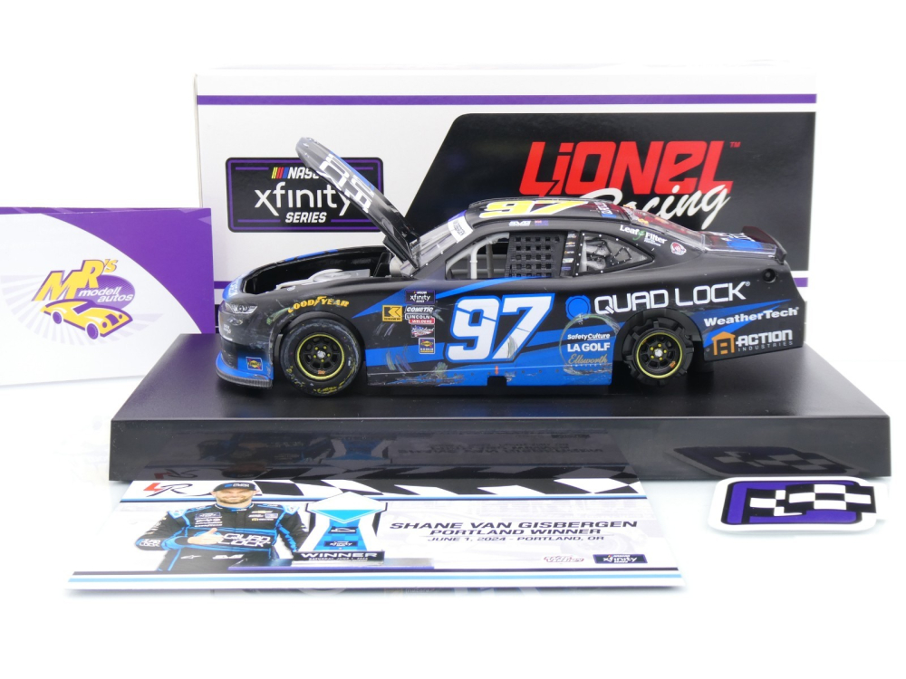 Lionel Racing W972423QDLSVPR # Chevrolet Camaro NASCAR Xfinity 2024 " Shane van Gisbergen - Quadlock Portland Win " 1:24