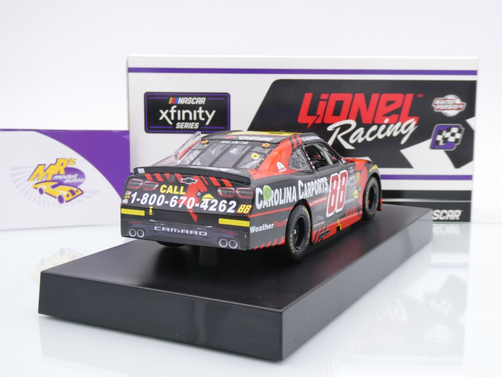 Lionel Racing W882423CCPZIV # Chevrolet Camaro NASCAR Xfinity 2024 " Connor Zilisch - Carolina Carports Watkins Glen Win " 1:24