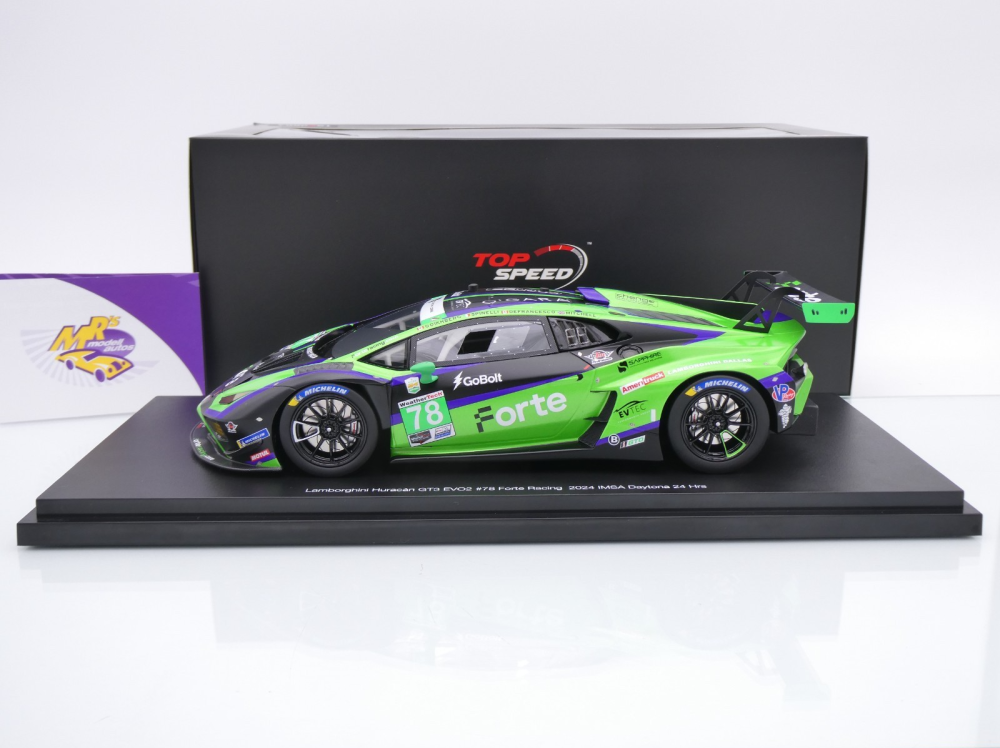 Miniature 1:18 Lamborghini Huracan GT3 Evo2 #78 – Daytona 2024 – Truescale TS0578
